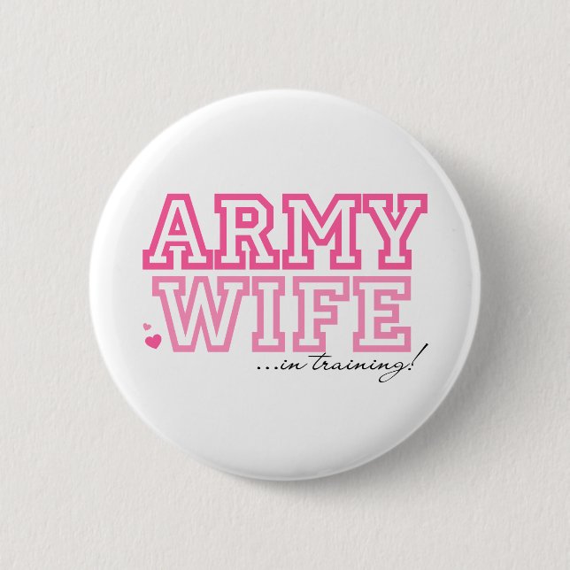 Badge Rond 5 Cm Épouse de l'armée en formation (Devant)