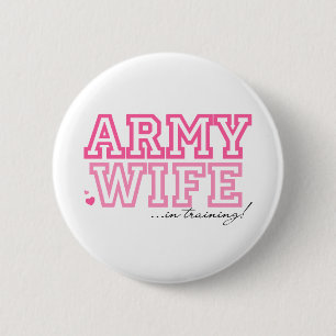 Badge Rond 5 Cm Épouse de l'armée en formation