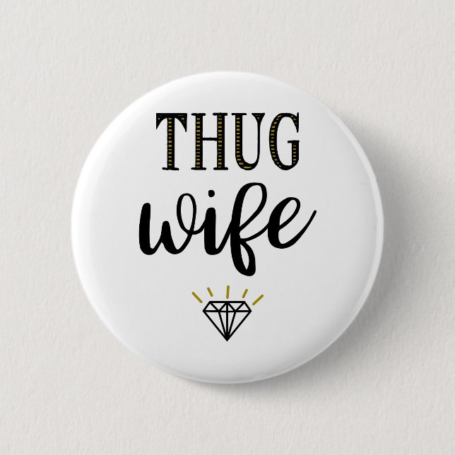 Badge Rond 5 Cm Épouse Diamond (Devant)