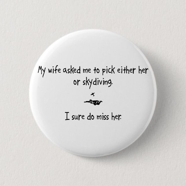 Badge Rond 5 Cm Épouse ou parachutisme de sélection (Devant)