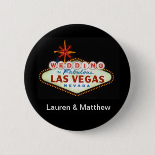 Badge Rond 5 Cm Épouser à Las Vegas fabuleux