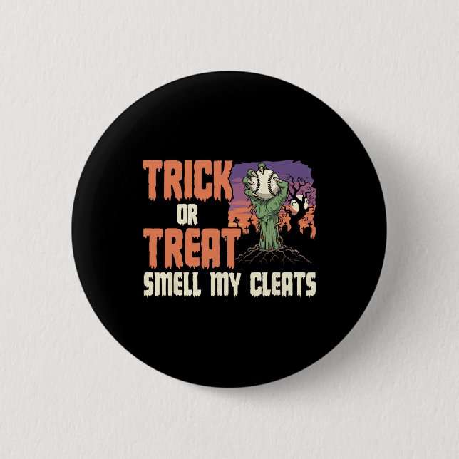 Badge Rond 5 Cm Épouvantable Zombie Halloween Softll Vendre Trick  (Devant)