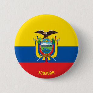 Badge Rond 5 Cm Equateur Drapeau mignon Patriotique