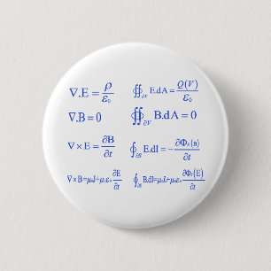 Badge Rond 5 Cm équation de physique de maxwell