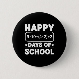 Badge Rond 5 Cm Équation mathématique drôle Joyeux 100 jours d'éco
