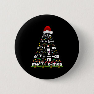 Badge Rond 5 Cm Équation mathématique Joyeux Noël Saison Enseignan