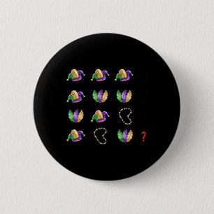 Badge Rond 5 Cm Équation mathématique Mardi Gras Perles Masques En