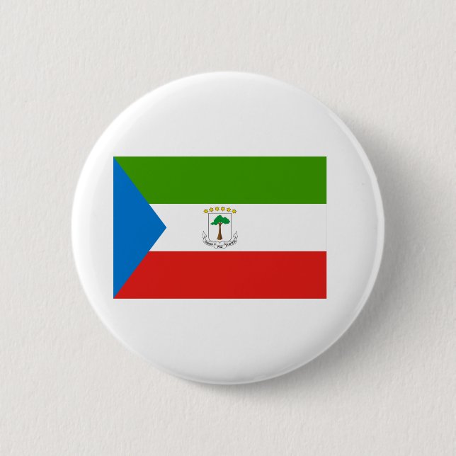 Badge Rond 5 Cm Equatorial Guinea Flag (Devant)