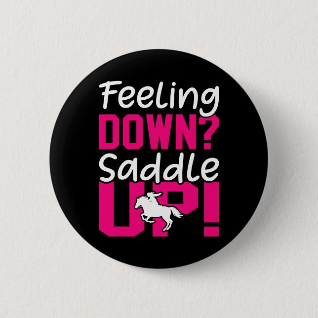 Badge Rond 5 Cm - Équestres de chevaux (Devant)