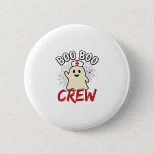 Badge Rond 5 Cm Équipage Boo Boo Halloween Infirmière Fantôme Desi