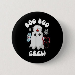 Badge Rond 5 Cm Équipage Boo Boo Infirmière Mignonne Fantôme Drôle
