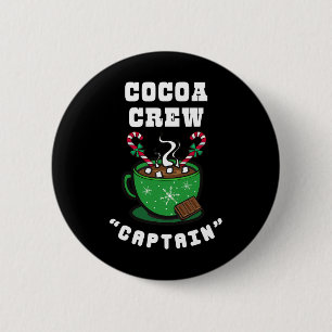 Badge Rond 5 Cm Équipage Cocoa Capitaine Noël Xmas Équipe Photo Ki