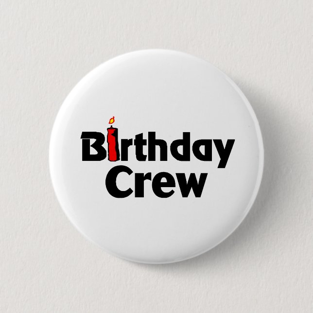 Badge Rond 5 Cm Équipage d'anniversaire (Devant)