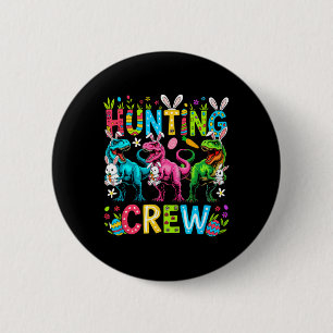 Badge Rond 5 Cm Équipage de chasse Pâques Trois Adorables Lapins T
