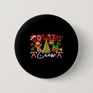Badge Rond 5 Cm Équipage de Cousins Arbres de Noël Gâteaux au Ging