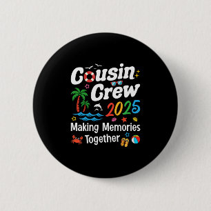 Badge Rond 5 Cm Équipage de cousins voyage de famille à la plage v