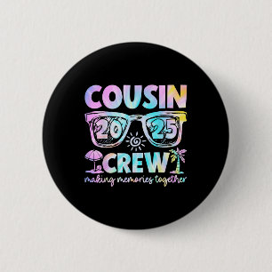 Badge Rond 5 Cm Équipage de cousins voyage de plage de vacances d'