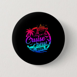 Badge Rond 5 Cm Équipage de croisière 2026 Voyage de vacances d'ét