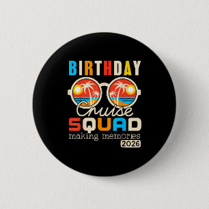 Badge Rond 5 Cm Équipage de croisière d'anniversaire vacances en f