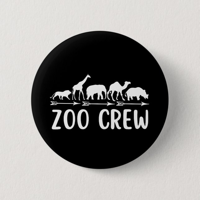 Badge Rond 5 Cm Équipage Zoo (Devant)