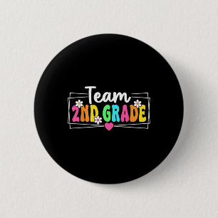 Badge Rond 5 Cm Équipe 2e année rentrée scolaire enseignant élève