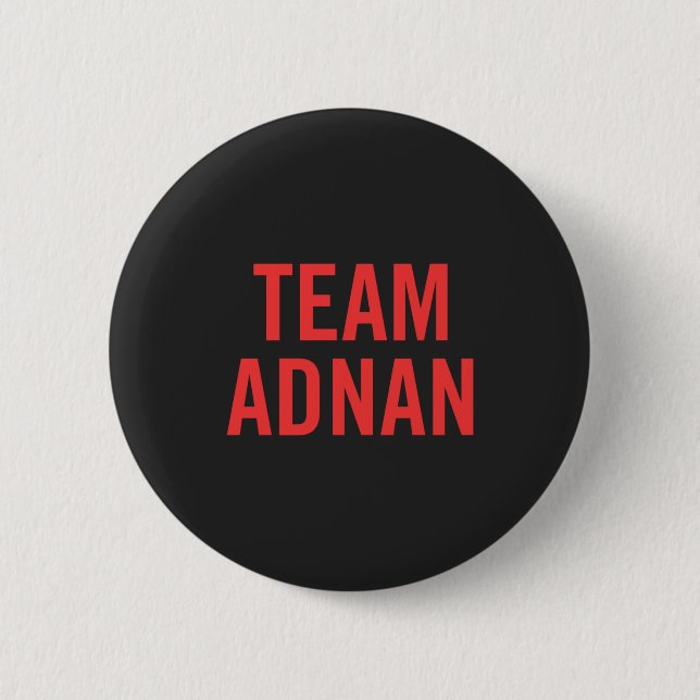 Badge Rond 5 Cm Équipe Adnan - bouton périodique de donation (Devant)