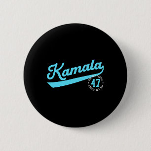 Badge Rond 5 Cm Équipe Athlétique Kamala 47e Président Pour Le Peu