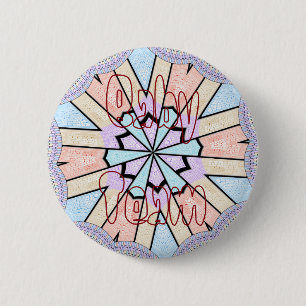 Badge Rond 5 Cm Équipe bébé fête de bébé fille design chic sans co