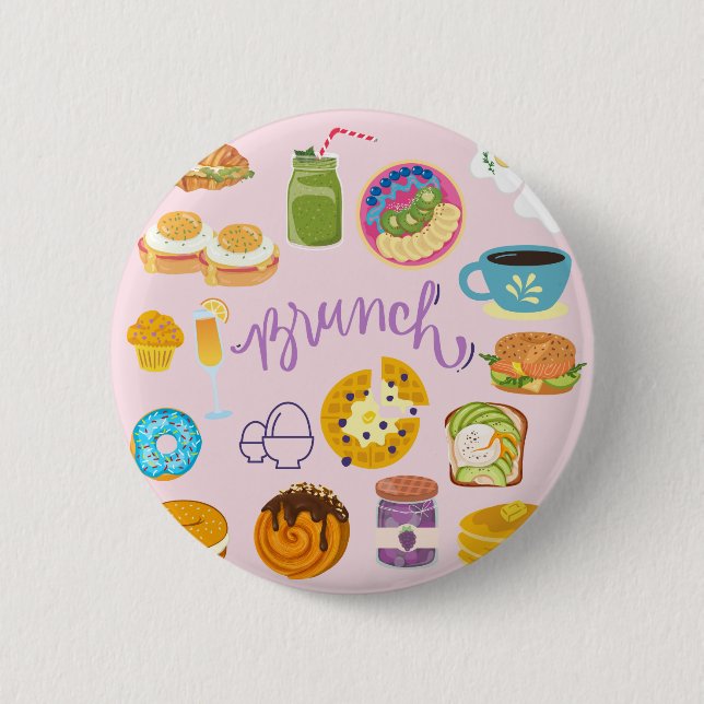 Badge Rond 5 Cm Équipe brunch (Devant)