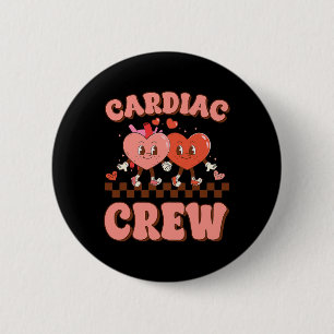 Badge Rond 5 Cm Équipe cardiaque Infirmière cardiaque Écho Tech Sa