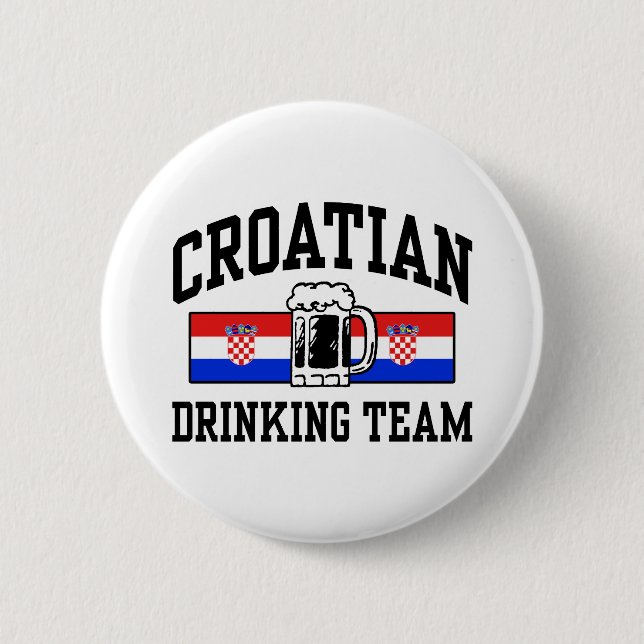 Badge Rond 5 Cm Équipe croate de boisson (Devant)
