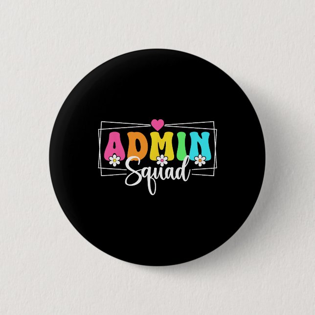 Badge Rond 5 Cm Équipe d'administration Scolaire Principale Immédi (Devant)