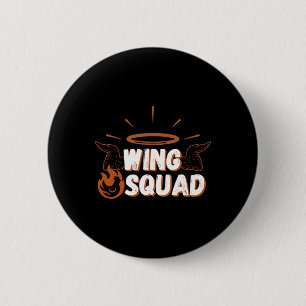 Badge Rond 5 Cm Équipe d'ailes de BBQ de poulet Fête de famille Am