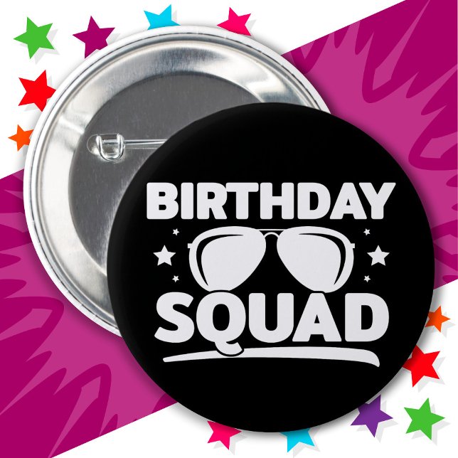 Badge Rond 5 Cm Équipe d'anniversaire du cool Fun Matching Group (Créateur téléchargé)