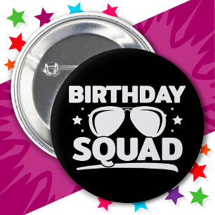 Badge Rond 5 Cm Équipe d'anniversaire du cool Fun Matching Group