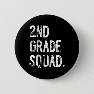 Badge Rond 5 Cm Équipe de 2e année Retour à l'école Élève Enseigna