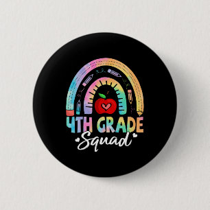 Badge Rond 5 Cm Équipe de 4e année Retour à l'école Enseignants de