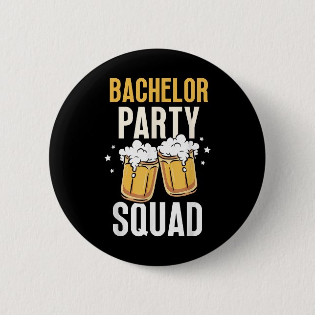 Badge Rond 5 Cm Équipe de Bachelor Party Mariée Marié  (Devant)