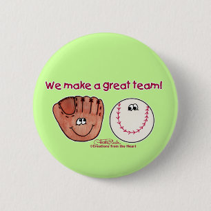 Badge Rond 5 Cm Équipe de baseball et de baseball