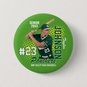 Badge Rond 5 Cm Équipe de baseball Photo personnalisée Nuit des se