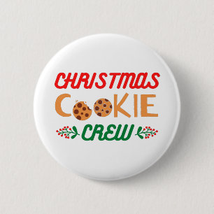 Badge Rond 5 Cm Équipe de biscuits de Noël