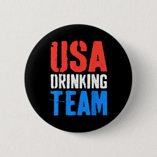 Badge Rond 5 Cm Équipe De Boissons Usa Chemise Hommes Drôle 4 Juil