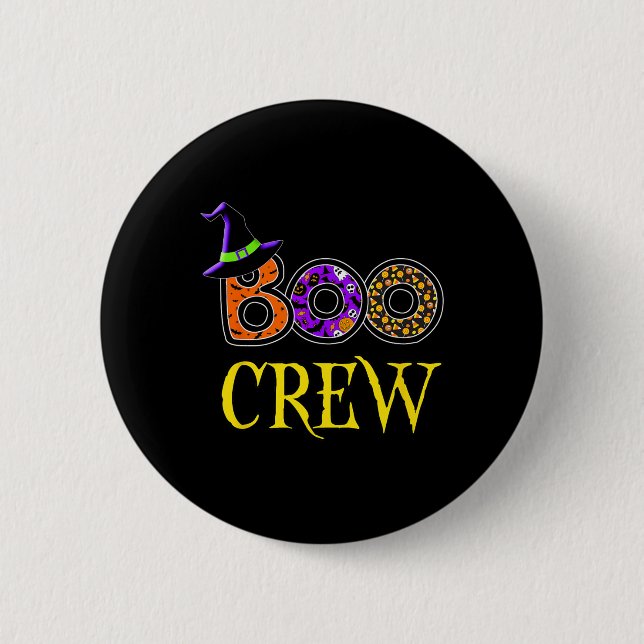 Badge Rond 5 Cm Équipe de boo costume d'Halloween (Devant)