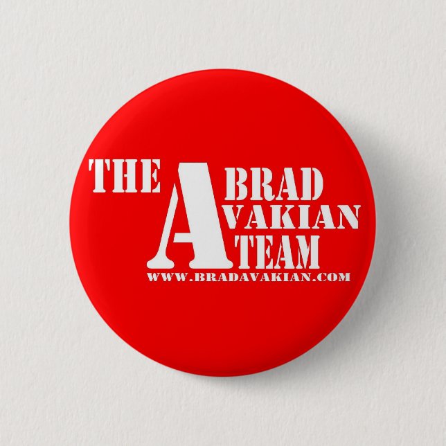 Badge Rond 5 Cm Équipe de Brad Avakian (Devant)