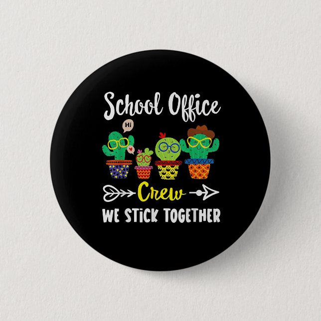 Badge Rond 5 Cm Équipe De Bureau De L'École Nous Sticks Ensemble F (Devant)