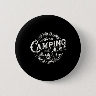 Badge Rond 5 Cm Équipe de camping 2025 pour famille campeur enfant