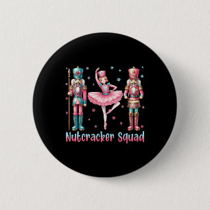 Badge Rond 5 Cm Équipe de Casse-Noisette Danse de Lettres Joyeux N