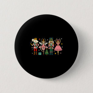 Badge Rond 5 Cm Équipe de Casse-Noisette de Noël Ballet Danse Femm