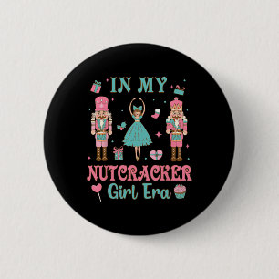 Badge Rond 5 Cm Équipe De Casse-Noisettes Roses À L'Ère Des Filles