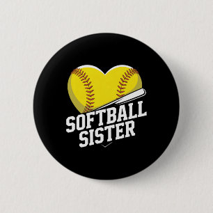 Badge Rond 5 Cm Équipe de cheerleaders Softball Sister pour filles